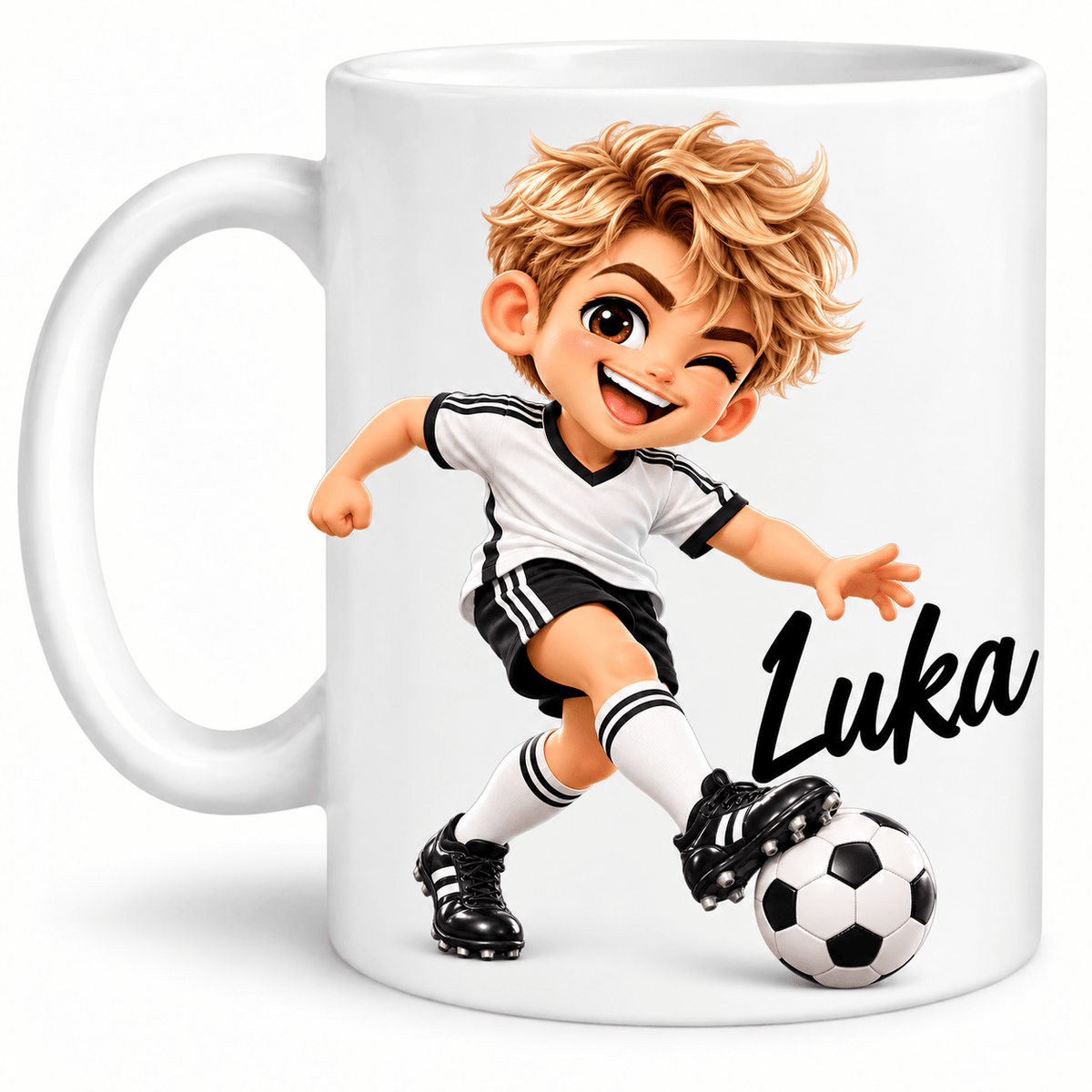 Personalisierte Tasse für Männer mit Namen – 3D-Cartoon Berufe & Hobbys