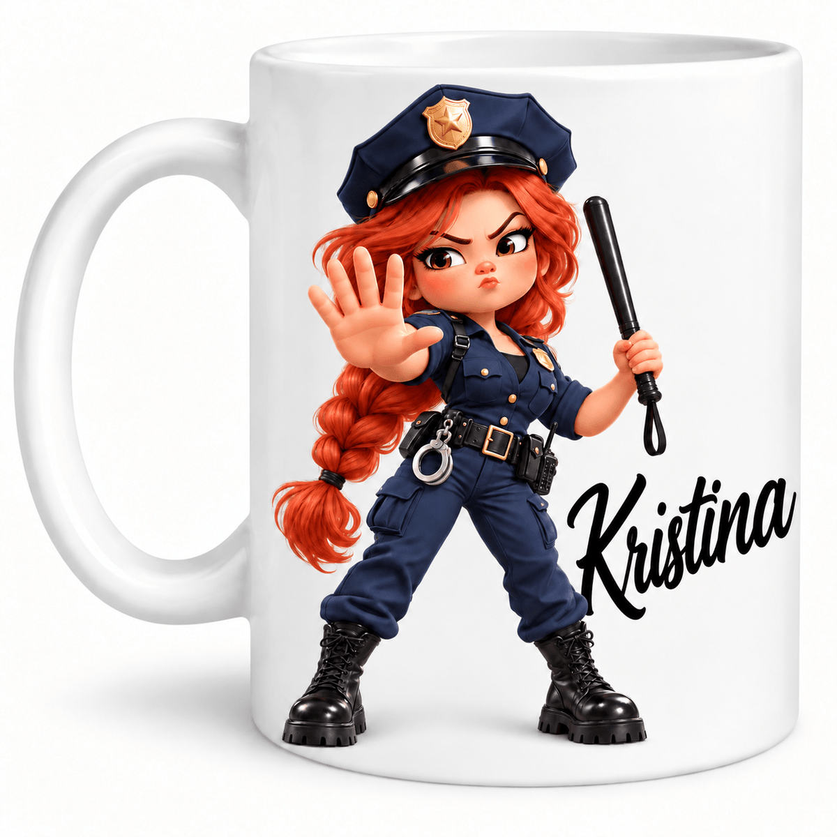 Personalisierte Tasse mit Namen – 3D-Cartoon, Berufe & Spaß