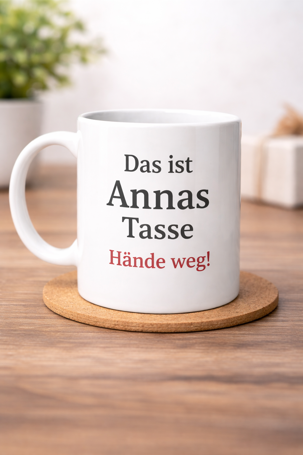 Personalisierte Tasse mit Namen und Wunschtext