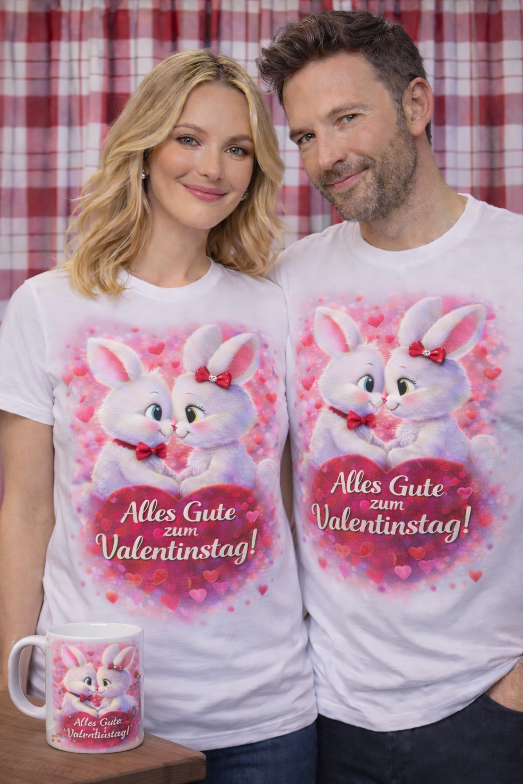 Valentinstag Geschenk Set - 2 T-Shirts + 2 Tassen | Statt 50€ jetzt nur 43€