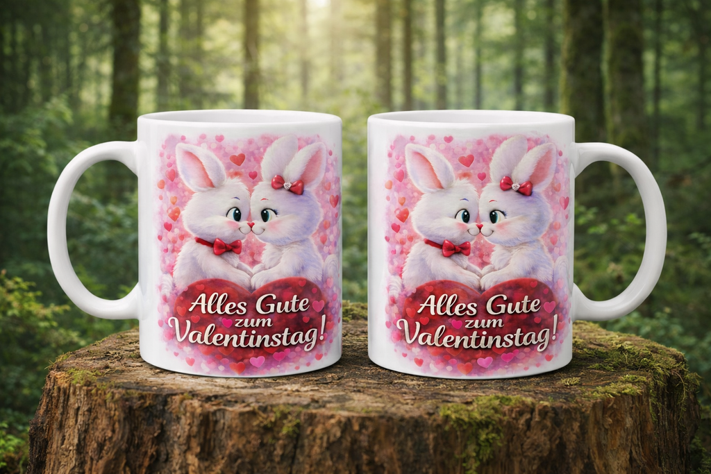 Valentinstag Geschenk Set - 2 T-Shirts + 2 Tassen | Statt 50€ jetzt nur 43€