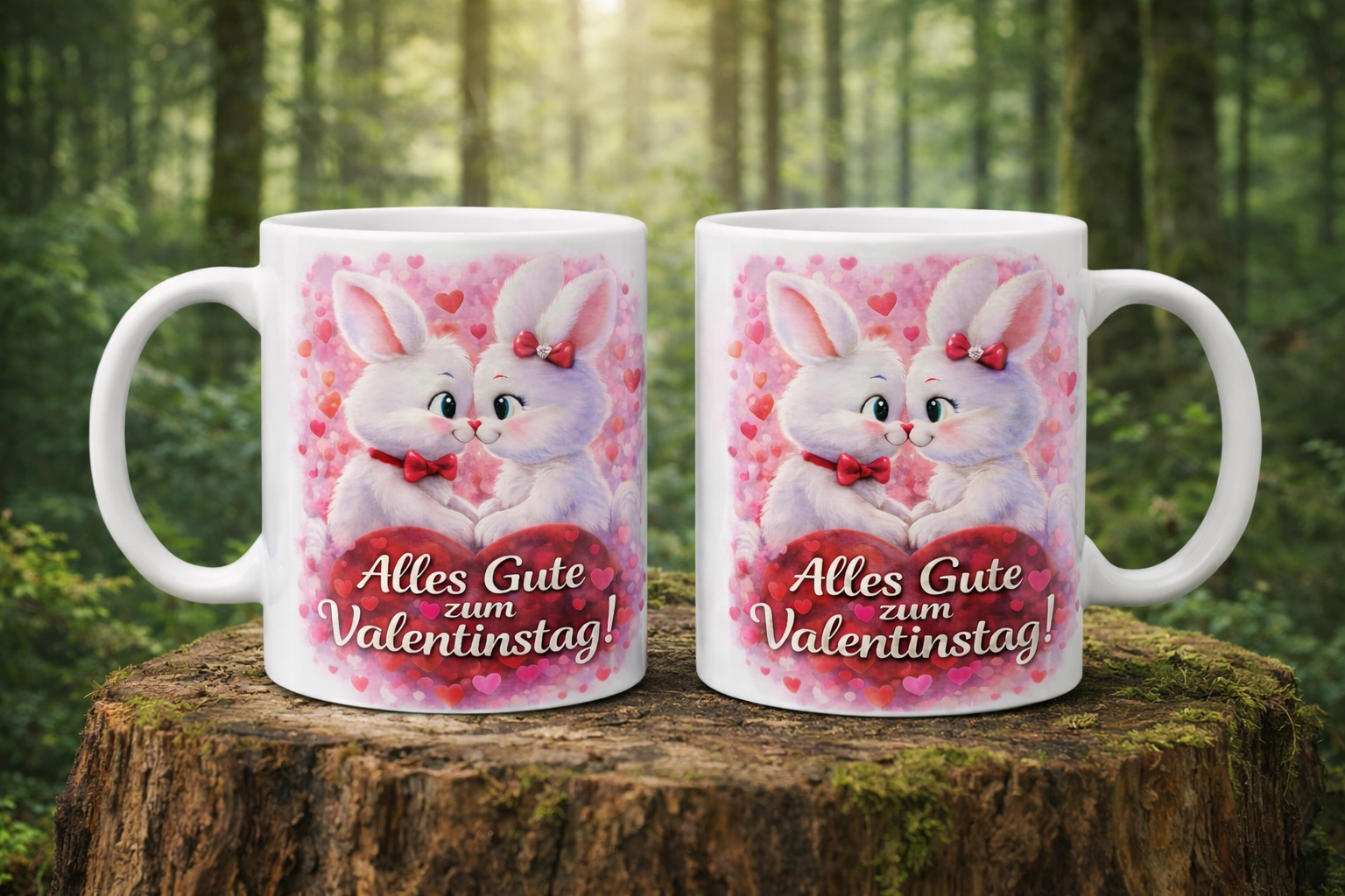 Valentinstag Geschenk Set - 2 T-Shirts + 2 Tassen | Statt 50€ jetzt nur 43€