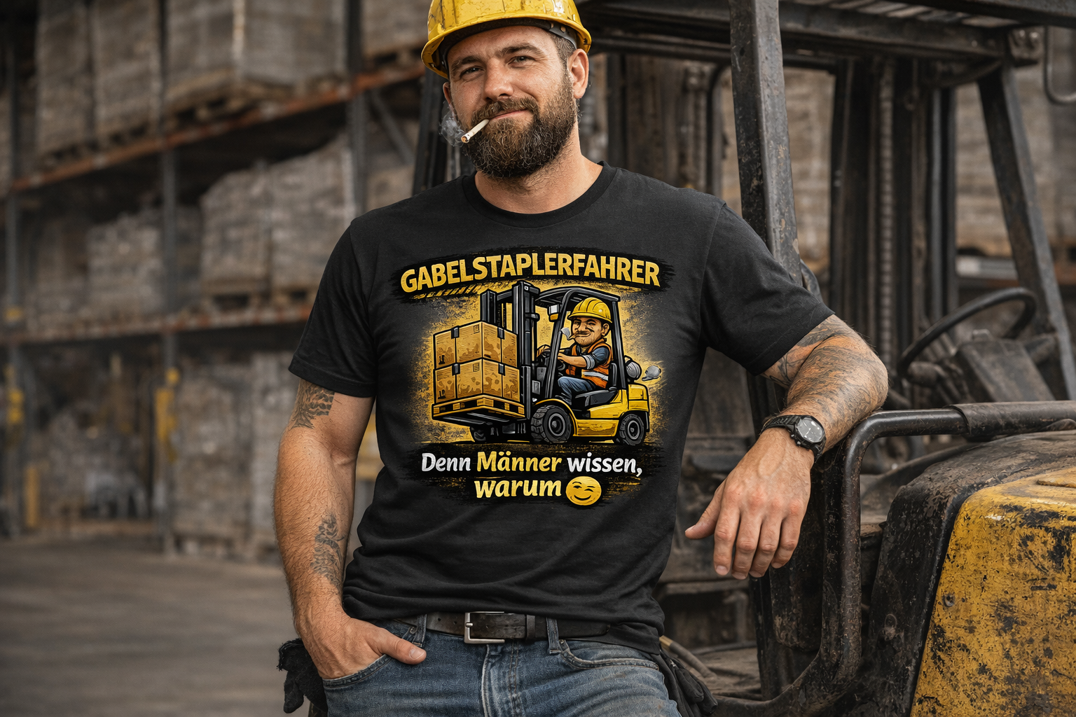 Gabelstaplaerfahrer lustiges T-Shirt