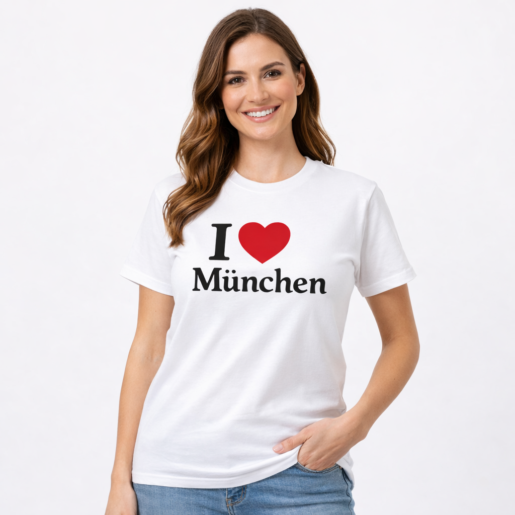Personalisiertes München T-Shirt von PrintB  Weiss