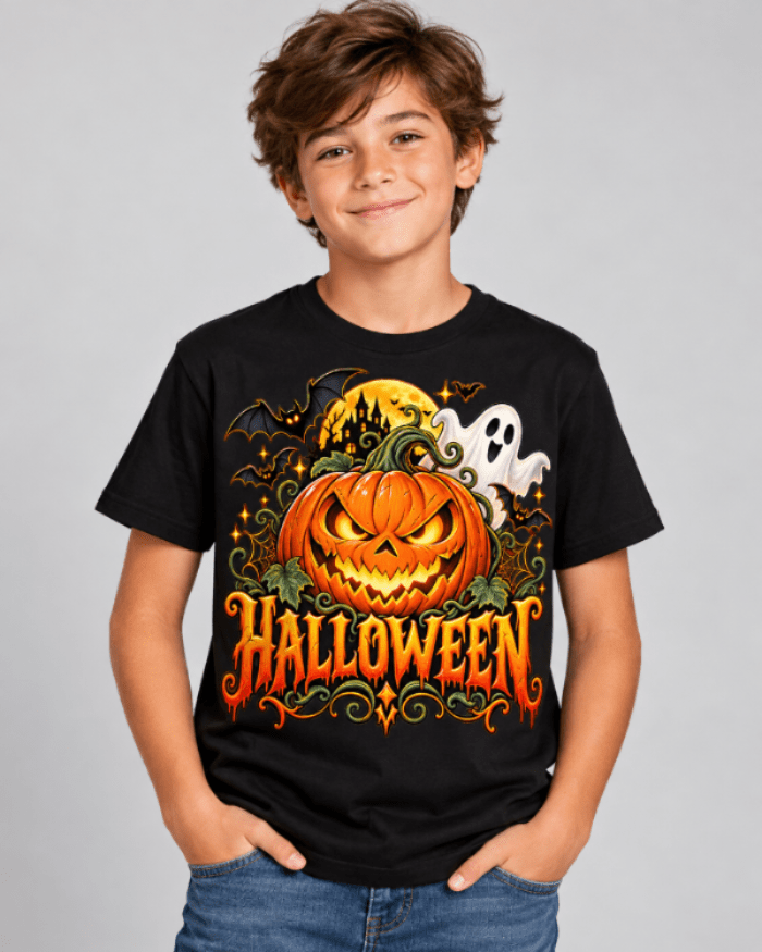junge-halloween-t-shirt-schwarz-kuerbis-geist