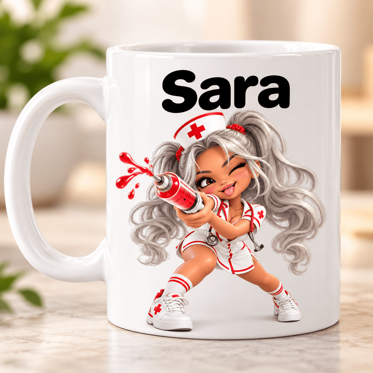 Personalisierte Tasse mit Namen – 3D-Cartoon, Berufe & Spaß