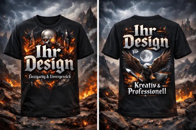 Ihr personalisiertes T-Shirt - auf beiden Seiten bedruckt!
