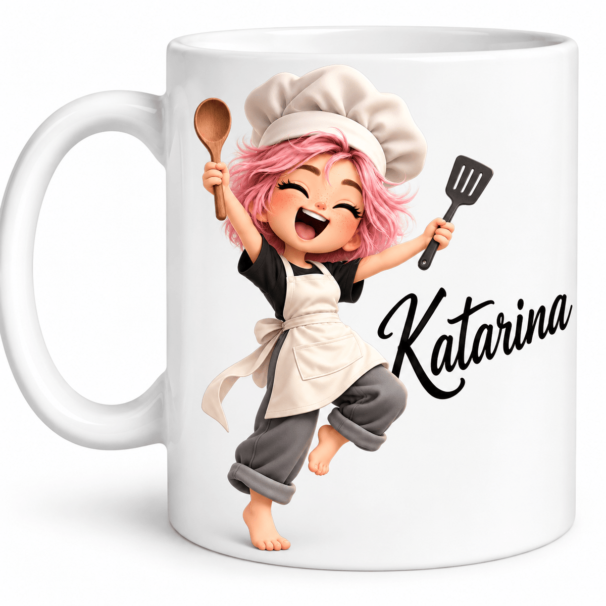 Personalisierte Tasse mit Namen – 3D-Cartoon, Berufe & Spaß