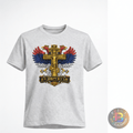 siva majica Srpski Pravoslavni Krst sa dvoglavim orlom jedinstven dizajn 
i u dobru i u zlu
Serbisches Adler Kreuz T-Shirt – И У ДОБРУ И У ЗЛУ – PrintB